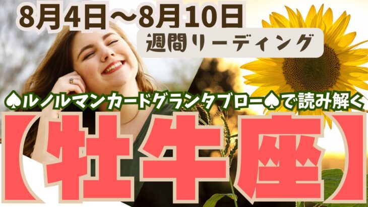 ❤️🕊️【おうし座♉さん】🌱《8月4日～8月10日》週間リーディング🌱2024年星座別リーディング✨♠ルノルマンカードグランタブロー♠タロットカード・オラクルカードでもみていきましょう🔮💫牡牛座運勢