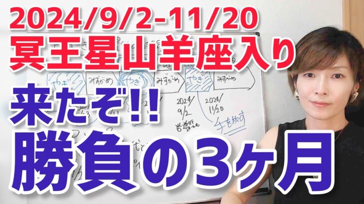 【2024年9月2日～11月19日】冥王星山羊座最後の時間！来た！勝負の3ヶ月【ホロスコープ・西洋占星術】