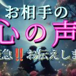 【今すぐみて😭】お相手の心の声😳大至急‼️お伝えします💗恋愛タロット