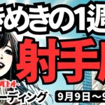 【射手座】♐️2024年9月9日の週♐️ときめきの一週間。心楽しく、魅力的な私になる。仕事も断然うまく行く。タロットリーディング