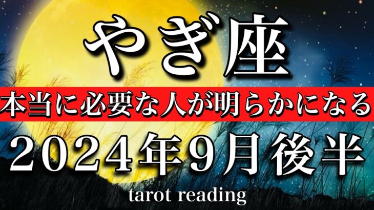 やぎ座♑︎2024年9月後半  本当に必要な人が明らかになる　Capricorn✴︎tarot reading