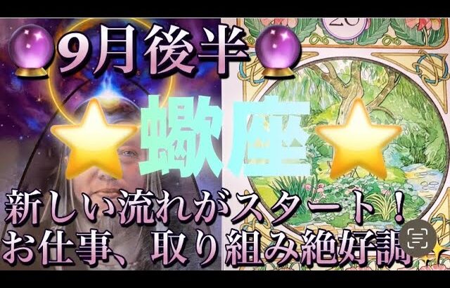 蠍座♏️さん⭐️9月後半の運勢🔮新しい流れがスタート‼️お仕事、取り組みが絶好調です✨タロット占い⭐️