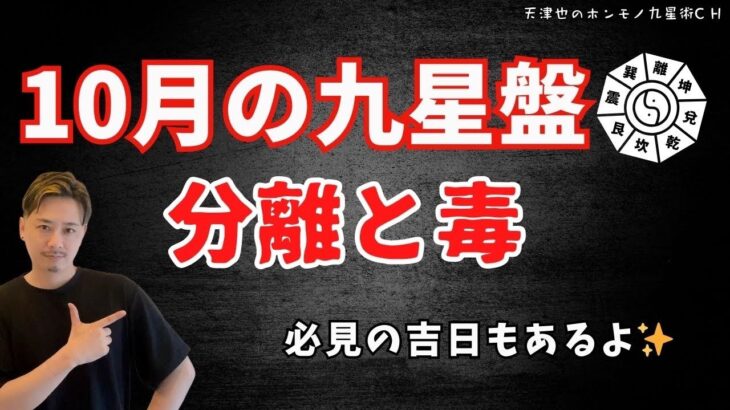 【占い｜九星】10月の盤と吉日｜口が滑る｜分離｜◯害｜毒｜地震【干支の吉日】