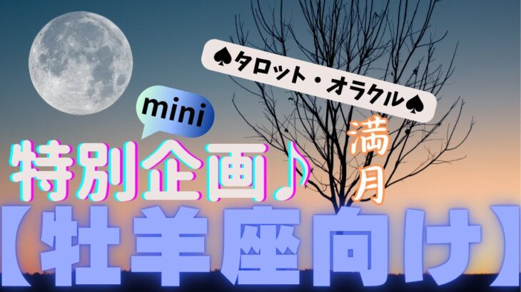 🙏💫【おひつじ座♈さん】特別企画♪🔮✨《満月リーディング》✨⭕見た時がタイミング♠タロットカードリーディング♥オラクルカードリーディングもあり😀💫牡羊座運勢