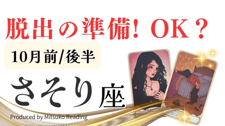 さそり座10月は【脱出だ】もう繰り返さない❗️ここから流れを変えていく❗️前半後半仕事恋愛人間関係♏️【脱力系タロット占い】