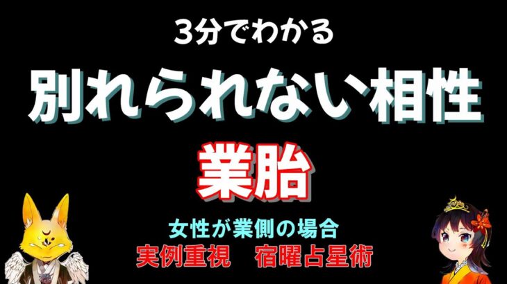 【実際に起きた運命で知る宿曜占星術】業胎の相性で女性が業側だった場合　#業胎