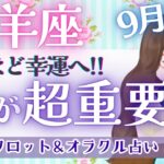 【牡羊座】大本命!! 動き出す運命!! 山場を越えて大成功へ突き進む🌟✨【仕事運/対人運/家庭運/恋愛運/全体運】9月運勢  タロット占い