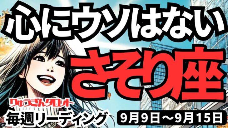 【蠍座】♏️2024年9月9日の週♏️心にうそはない。戦略を立てる時期。未来は大きく成功していく。タロットリーディング