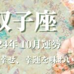 【ふたご座】2024年10月運勢　今回の展開、凄いです😲全ての双子座さんに見てほしい…至高の幸せ、幸運を楽しみ尽くすとき💌完璧なタイミング、迷ったときは初心を貫いて🌈【双子座 １０月】【タロット】