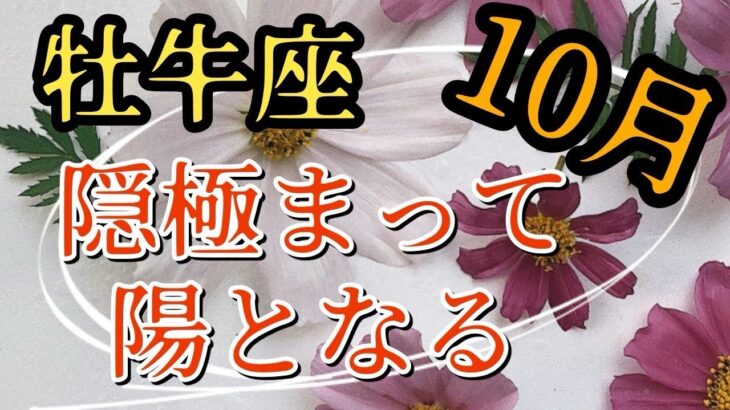 牡牛座　【10月】　今を生きよう　住めば都　その場所があなたの旅の出発地点　あなたの苦しみは昇華しました