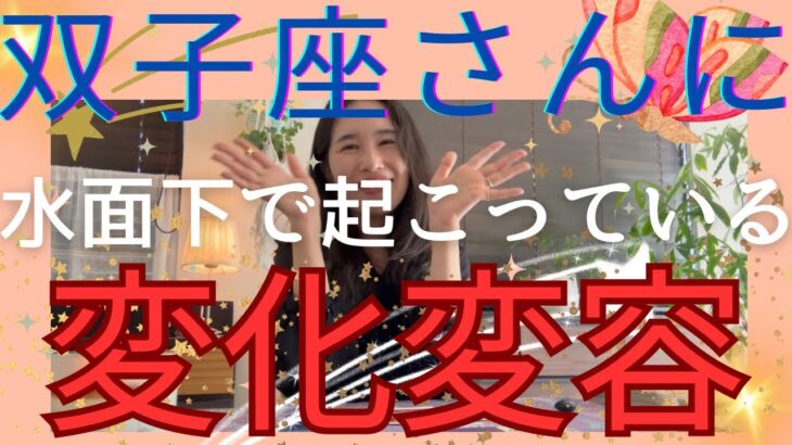 【双子座】🦋水面下で起こっている変化変容／嬉し泣きするくらいの🥲心の財産を築いていく！