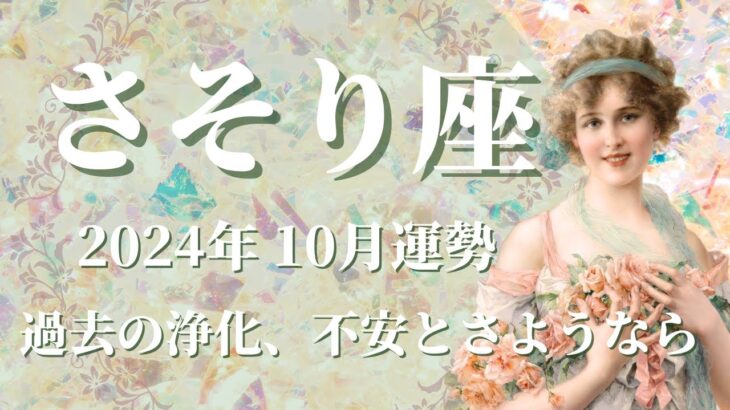 【さそり座】2024年10月運勢　不安とさようなら👼何も心配いりません、深い癒しと、過去の浄化が起こるとき💌一人の時間で見えてくる”ベストアンサー”、自分に正直に生きる✨【蠍座 １０月】【タロット】