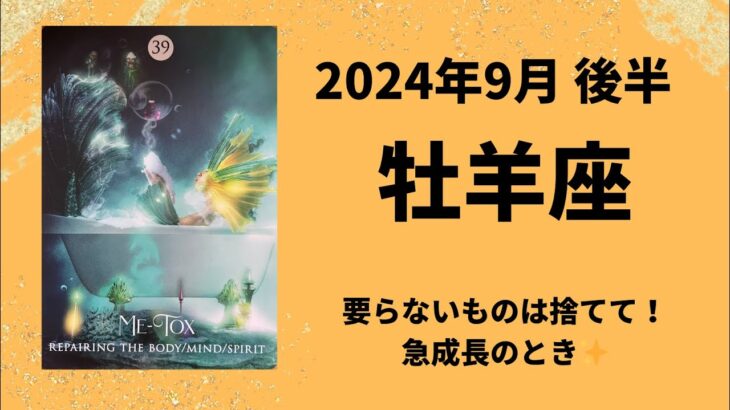 【牡羊座】デトックス・解毒！軽やかに新しい自分で✨【おひつじ座2024年9月16〜30日の運勢】