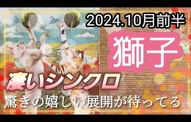 【10月前半🍀】獅子座さんの運勢🌈凄いシンクロ😳ハッピーサプライズ！驚きの嬉しい展開が待ってます✨💛✨