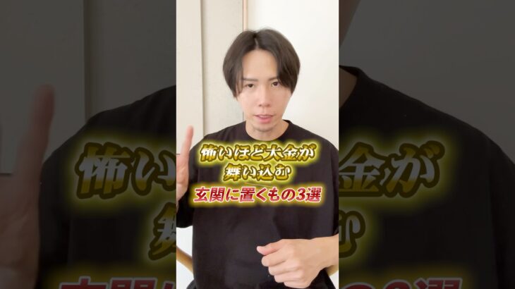 怖いほど大金が舞い込む玄関に置くもの3選 #三凛さとし #風水  #開運アクション