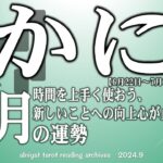 【かに座】2024年10月の運勢　時間を上手く使おう　新しいことへの向上心が止まらない【タロット】