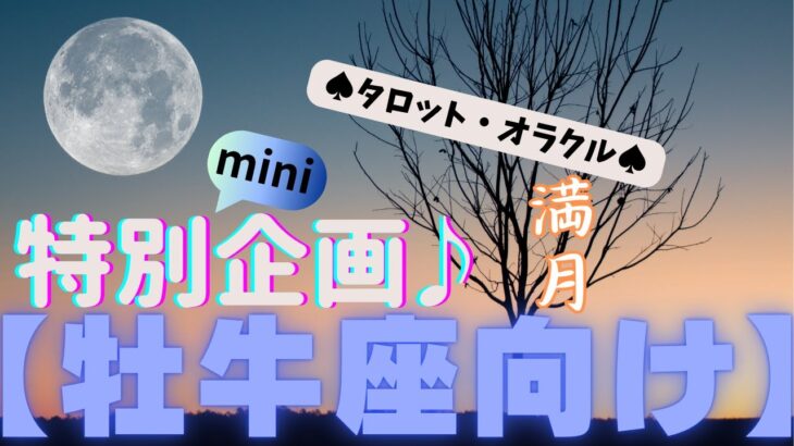 🙏💫【おうし座♈さん】特別企画♪🔮✨《満月リーディング》✨⭕見た時がタイミング♠タロットカードリーディング♥オラクルカードリーディングもあり😀💫牡牛座運勢