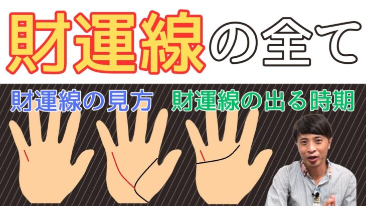 【手相占い】金運がわかる財運線を完全解説！線の数よりも長さに注目！