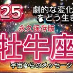 [牡牛座2025年]永久保存版⭐️自己愛，統合，寛大[宇宙からのメッセージ]