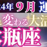 大きく流れが変わります【9月水瓶座の運勢】変容して現実打破の1カ月に！