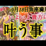 【劇的ミラクルありました😳❗️】9月18日魚座満月いよいよ貴方に叶う事🌈✨個人鑑定級タロット占い🔮⚡️