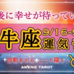 牡牛座🪽【９月後半運勢】背後に幸せが待っている。変化を迎えザワザワしていても大丈夫✨あなたの幸せを探る時、気づいて欲しい時。