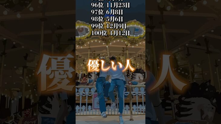 優しい人ランキング✨ 10〜1位はコメント欄✨#誕生日占い #占い #血液型占い