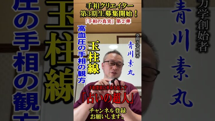 【必聴】「手相の真実」第２弾！日本初公開！高血圧の手相？まずは「玉柱線」を知れ！ #shorts #short #占い #風水  #手相 #手相占い #東京 #tbs  #tiktok #tokyo