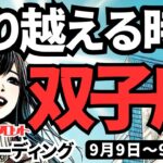 【双子座】♊️2024年9月9日の週♊️乗り越える時。何もかも。その先にはご褒美や出会いが待っている。タロットリーディング