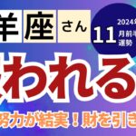 【2024年11月前半　山羊座さん】報われる時！地道な努力が結実！財を引き寄せる