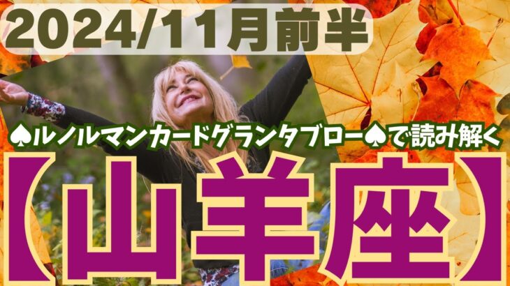 ❤️🕊️【やぎ座♑さん】🌄《11月1日～11月15日》11月前半リーディング💐2024年12星座別🔮山羊座運勢✨♠ルノルマンカードグランタブロー♠タロットカード・オラクルカードでもみていきましょう🔮