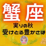 【かに座】この秋、受けとる豊かさは🌾✨⁉️実は周りから〇〇が豊かな人だと思われてる‼️アレコレ聞いてみよう🙋🏻‍♀️🍀