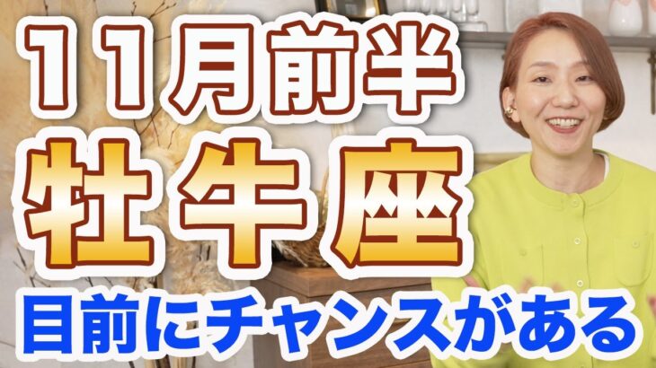 11月前半 おうし座の運勢♉️ / 目の前にチャンスがある🌈 全て丸く収まっていく✨ 今やってみたいことに挑戦してみて【トートタロット & 西洋占星術】