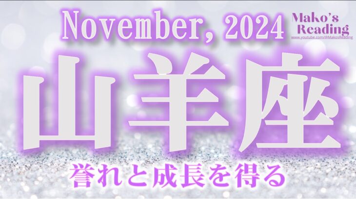 2024年11月【山羊座♑さん】自身にご褒美を!!