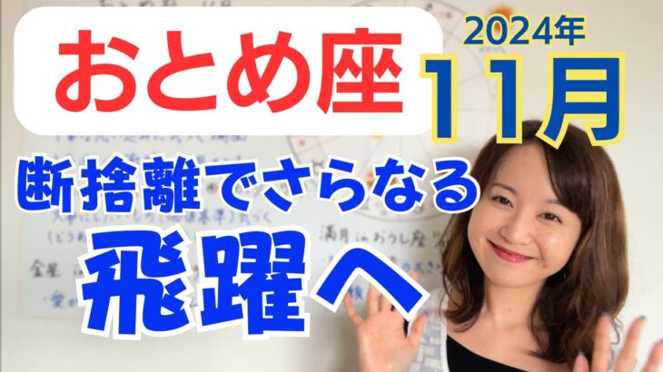 【おとめ座】自分の中を旅する✨新たな可能性が見えてくる✨さらなる飛躍に向けた断捨離のとき／占星術でみる11月の運勢と意識してほしいこと