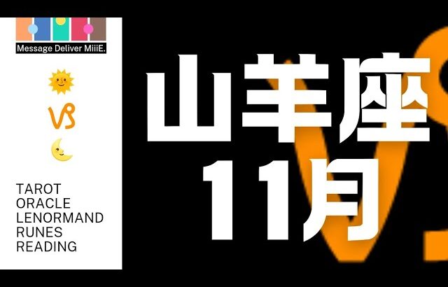 山羊座♑11月🕊️マンスリーリーディング💎