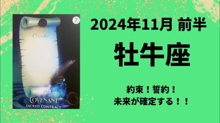 【牡牛座】未来が決まる！覚悟のとき！【おうし座2024年11月1〜15日の運勢】