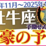 【牡牛座】2024年11月～2025年1月おうし座のあなたへ🔮星占い✨とタロットが導く運命の3か月「💰💰富豪の予感💰💰」