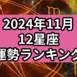 【2024年11月】12星座の運勢ランキング