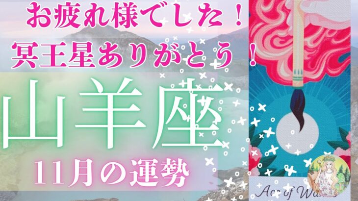 山羊座♑️11月の運勢⭐️よーく頑張りました❣️❣️冥王星ありがとう❣️魂の羽根を伸ばして豊かさを受け取りましょう💖✨