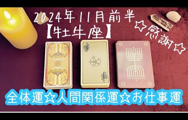 【牡牛座】2024年11月前半の運勢★地に足をつけてやりたいことにチャレンジできる‼️必要な出逢い情報チャンスが入ってくる✨自分らしさを活かし0→1を生み出す😌