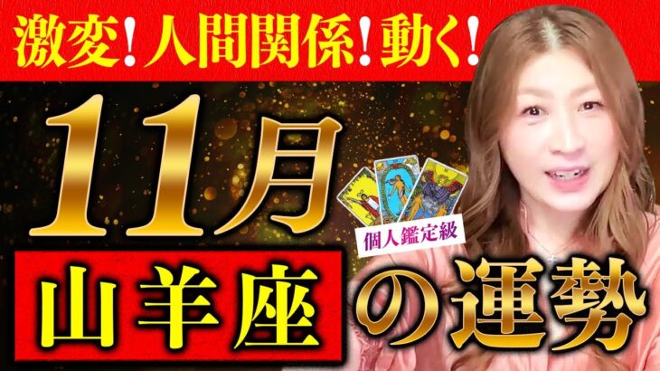 【山羊座】11月運勢❤️激変！人間関係！動く！楽しんでいっぱい開運するから！お願い！休息とって！！！愛/仕事/金運/人間関係/健康✨