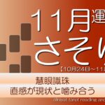 【さそり座】2024年11月の運勢 直感と現状がカチッと噛み合う【タロット】