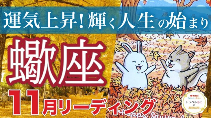 【蠍座11月運勢🍁】金運急上昇💰我慢・努力の成果が実る転換期❗️仕事運・人間関係運・恋愛運・金運［タロット/オラクル/風水］