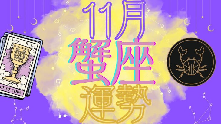 蟹座♋️【11月運勢🔮✨】成功、達成の予感⁉️😳💫見えないものを信じて行動すると甘い豊かさを手に入れる⁉️1つ1つ整理し片付ける時🩷