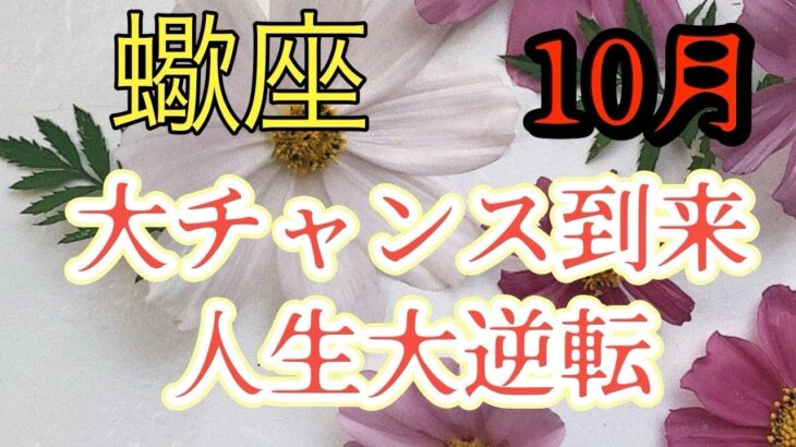 蠍座　【10月】　積極的に行動しよう　流れは一気に好転　チャンスは行動の先にあり