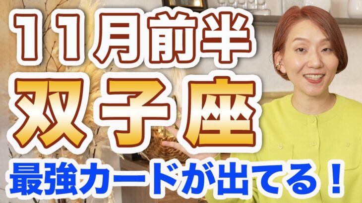 11月前半 ふたご座の運勢♊️ / 最強カードが出た❗️ どう生きてるのが快適？ 自分が快適であることに集中して💕【トートタロット & 西洋占星術】