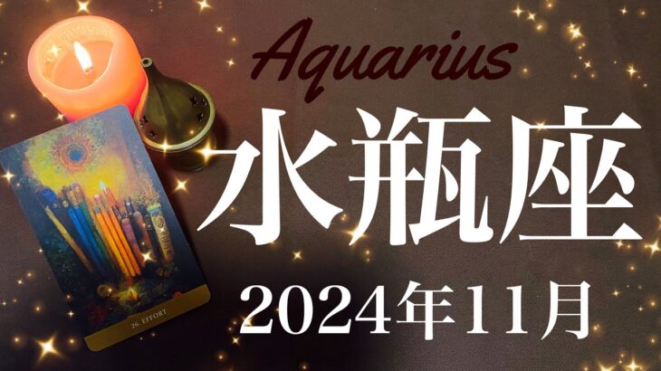 【みずがめ座】2024年11月♒️ 待ちに待ったゴーサイン！勢い良く進み始める！驚くほどぴったり、分かり合える奇跡、ゴールは現実