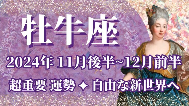 【おうし座】11月後半運勢　超重要運勢😲価値観まるごと大変化✨自由な新世界へ🌈幸運の鍵は、ルールに縛られすぎないこと【牡牛座 １１月】【タロット】