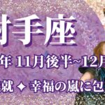 【いて座】11月後半運勢　これぞ願望成就😲⚡幸福の嵐に包まれる11月へ🌈幸せの鍵は、自分らしくを1番大切に【射手座 １１月】【タロット】